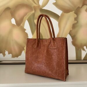 B. May Rumpled Sheepskin Brown Bag